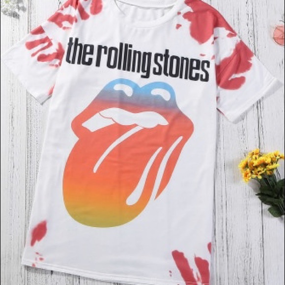 The Rolling Stones Tie Dye Tee Size S M L Women’s - Picture 5 of 8